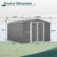 Outdoor Metal Storage Shed Foundation Kit Included-113064557-113064558