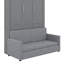 Lit escamotable double avec coussin-1983634598