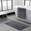 Eden Plush Pile Solid Reversible Cotton White 2 Piece Bath Rug Set-1382244316