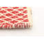 Tapis rouge / ivoire en laine tissé à plat à la main Dejarae