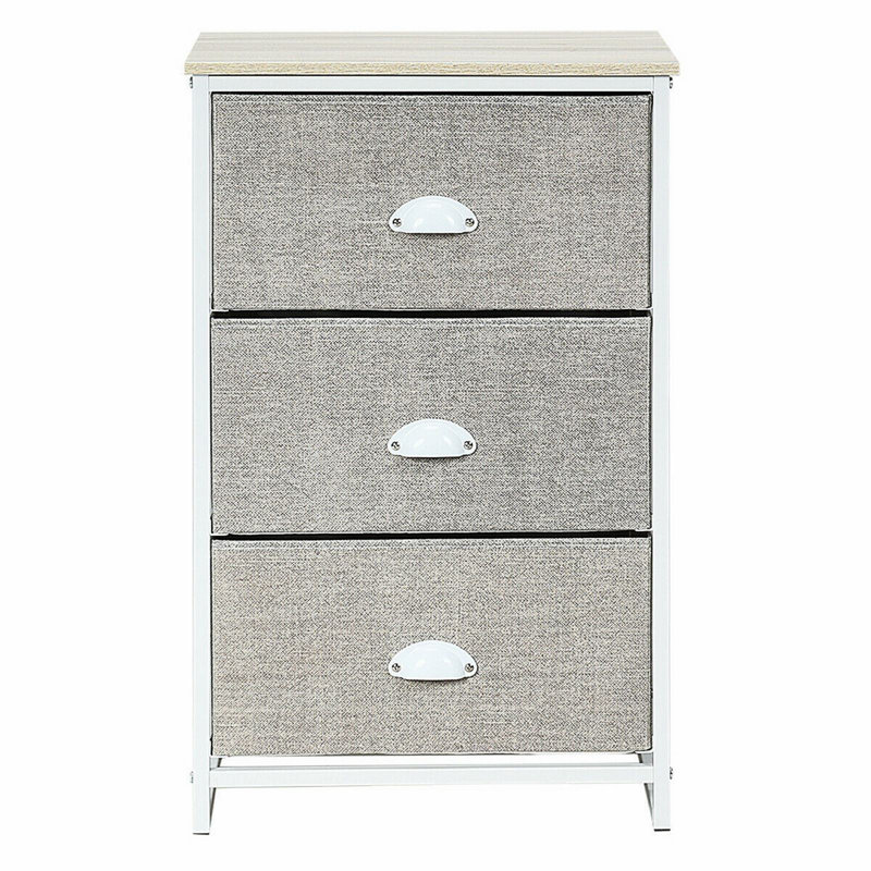 Commode à 3 tiroirs avec table de chevet et table de chevet