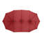 Très grand parasol d'extérieur - double abat-jour de patio de 15 pi avec manivelle pour meubles d'extérieur, terrasse, cour ou piscine Pure Garden (rouge)-1494703206