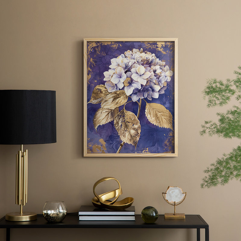 Reproduction encadrée FLORAL Series CC XXII - bois massif, H 11 po x l 9 po