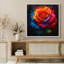 «Vibrant Multicolor Rose Splash», art mural contemporain imprimé, impression sur toile encadrée-126031156-126031153