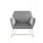 Kyra 29.5"W Gray Velvet Accent Chair With Metal Base-451712433