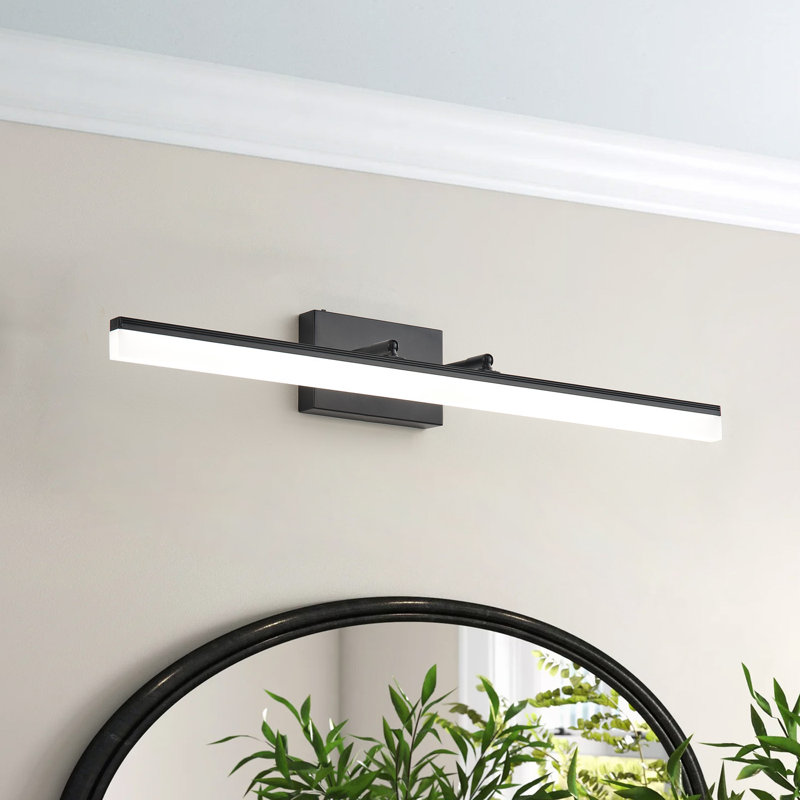 Modern LED Vanity Light With 3000K/4500K/6000K LED  Bathroom Vanity Light Fixture, Black