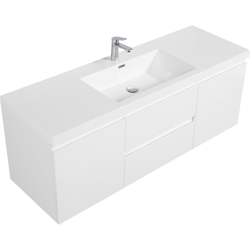 Meuble-lavabo flottant avec lavabo