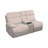 White Stripe Fabric And Technical Fabric U Shaped Multifunctional Sofa Set