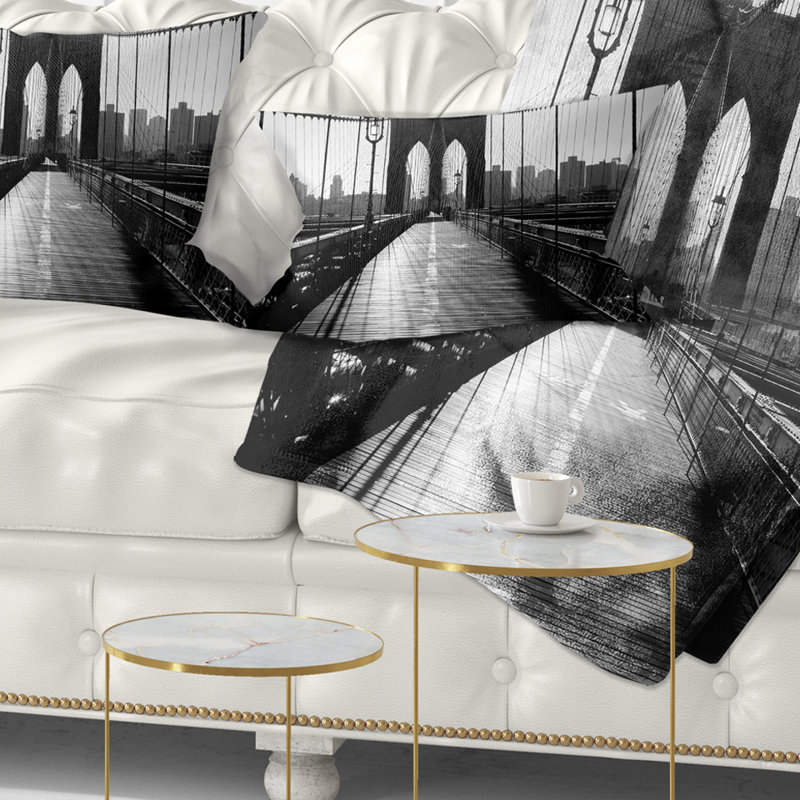 Coussin Dark Brooklyn Bridge - Cityscape