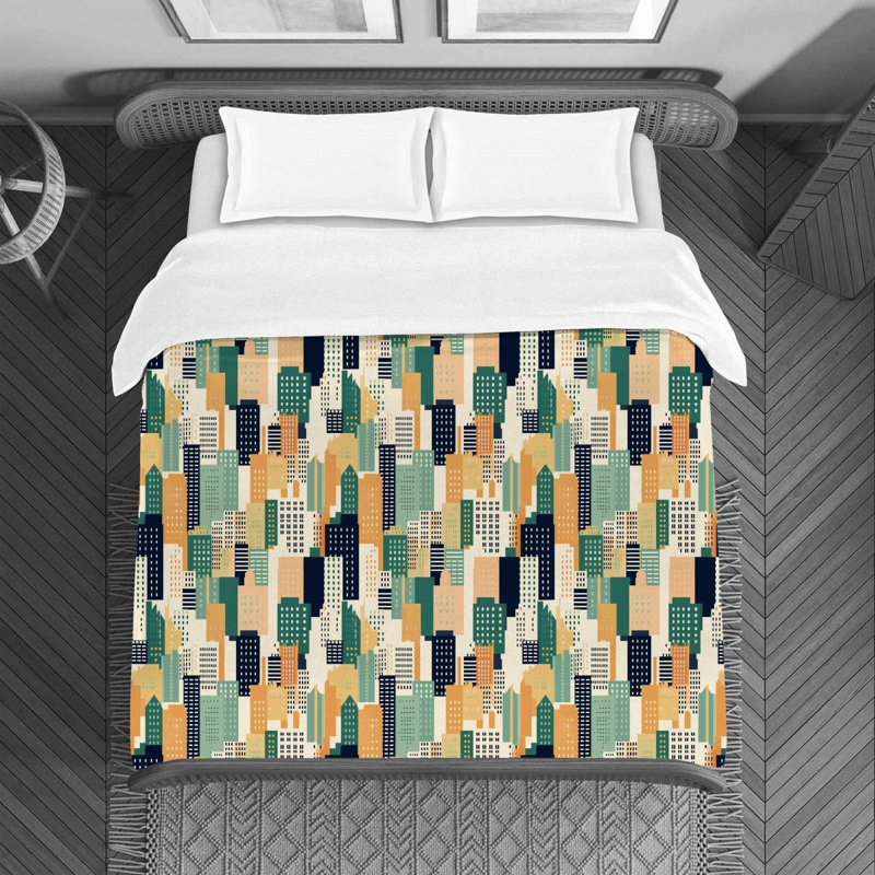 Urban Skyline Bedding, Queen Duvet Cover