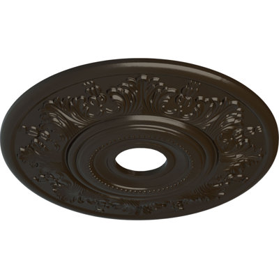Endurathane Vienna Ceiling Medallion, 20"OD x 3 1/2"ID x 1 1/2"P (Fits Canopies up to 6 1/2"), Hand-Painted Stone Hearth Finish