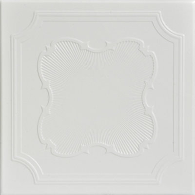 Carreau de plafond en polystyrène collé 1,6 pi x 1,6 pi Coronado