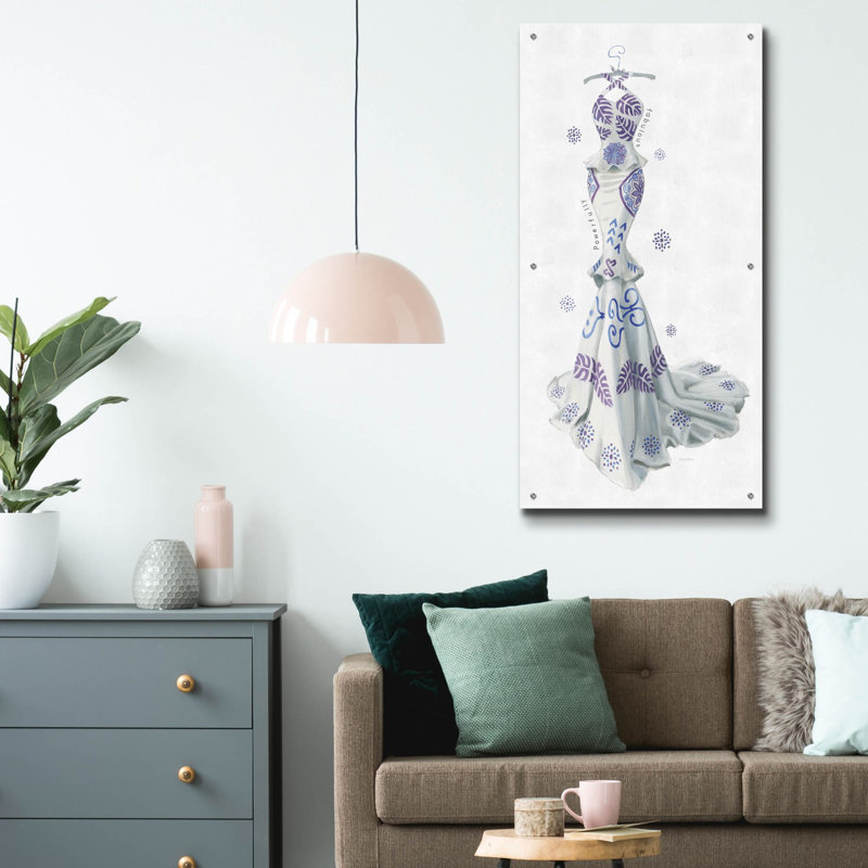 «Empowered Beauty 2» par Emily Adams, art mural en verre, 12 po x 24 po, H 48 po x l 24 po