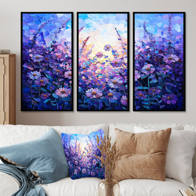«Lavender Colors Daisy Fantasy Field II» - ensemble d'impression de marguerites