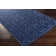 Tapis bleu marine en laine noué à la main Rarden