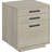 3 - Drawer Freestanding Home Office File Cabinet With Contemporary Design, White Washed Grey Finish, Arm And Material, 25 Inches High, 19.84 Deep Drawer, Freestanding, Cabinet, Arm, Material