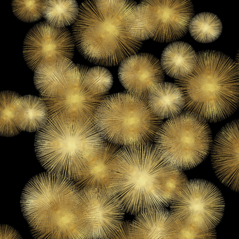 Flourish In Gold by Abby Young - Wrapped Canvas Art Prints, 30cm H x 30cm W