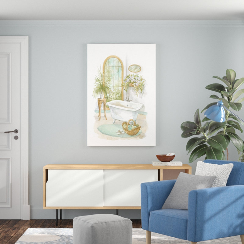 Bath In Spa II by Jerianne Van Dijk - Painting, 122cm H x 81cm W, Wrapped Canvas
