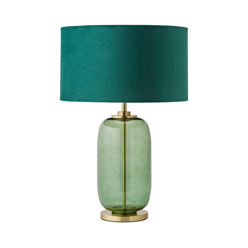 Andrevil Glass Table Lamp, Forest Green, Green