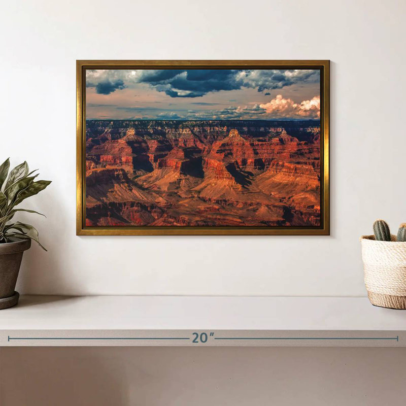 Southern Rim Grand Canyon Arizona, Floating Frame Gold, 13" X 9"