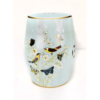 Glendale Heights Birds and Butterflies Garden Stool by Charlton Home