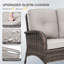 Valierius L-Shaped Outdoor Sectional Sofa Set With Rocking Chairs & Side Table-1052444777