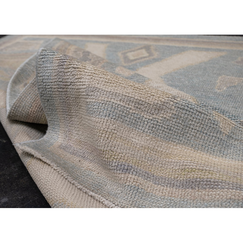 Tapis turc Oushak fait à la main 5 pi x 6 pi 10 po