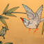 Table de bout en laque dorée - oiseaux et fleurs