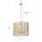 Rhamel 4-light E26 21.25 inch Oversize Rattan Boho Dimmable Adjustable Pendant Light Chandelier