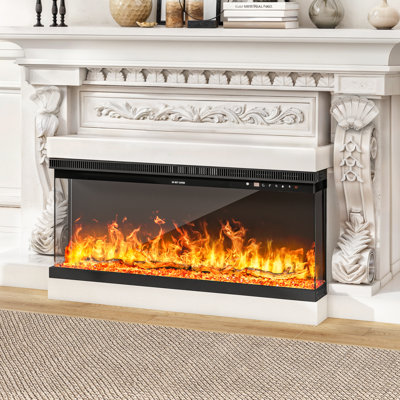 Metro Lane Black Electric Fireplace