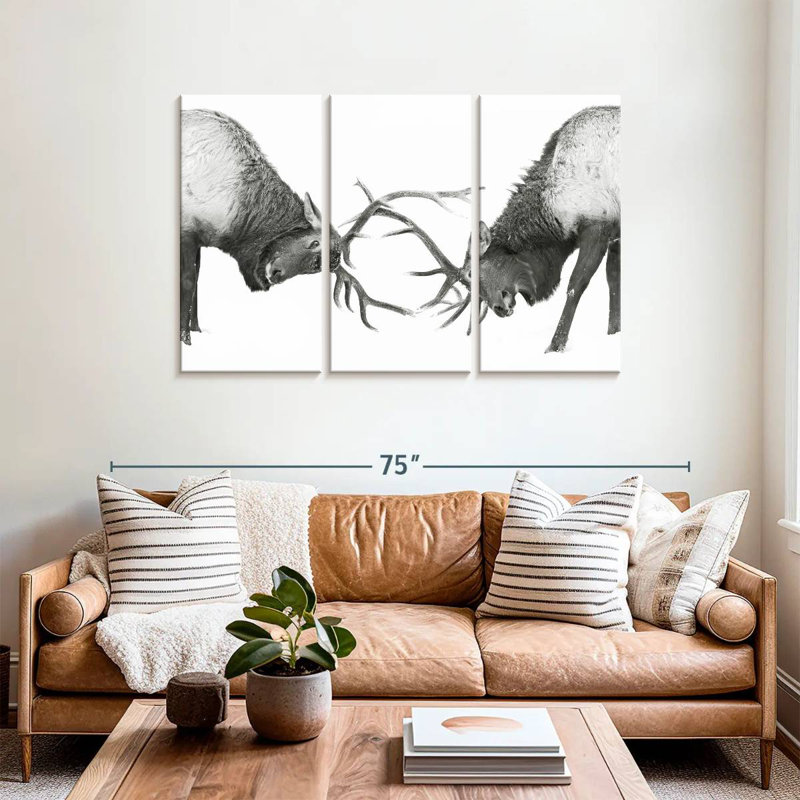 Fighting Elks, 36" H x 57" W