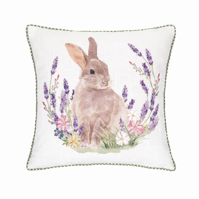 Lilac Rabbit Pillow
