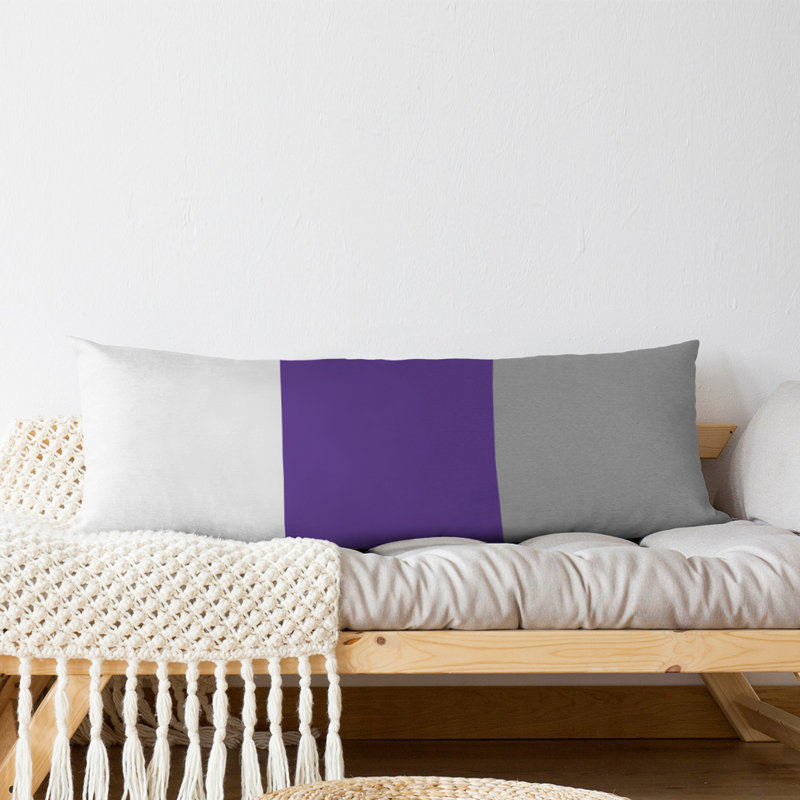 Polyester Medium Pillow, Purple Middle/Grey, Pittsburgh 