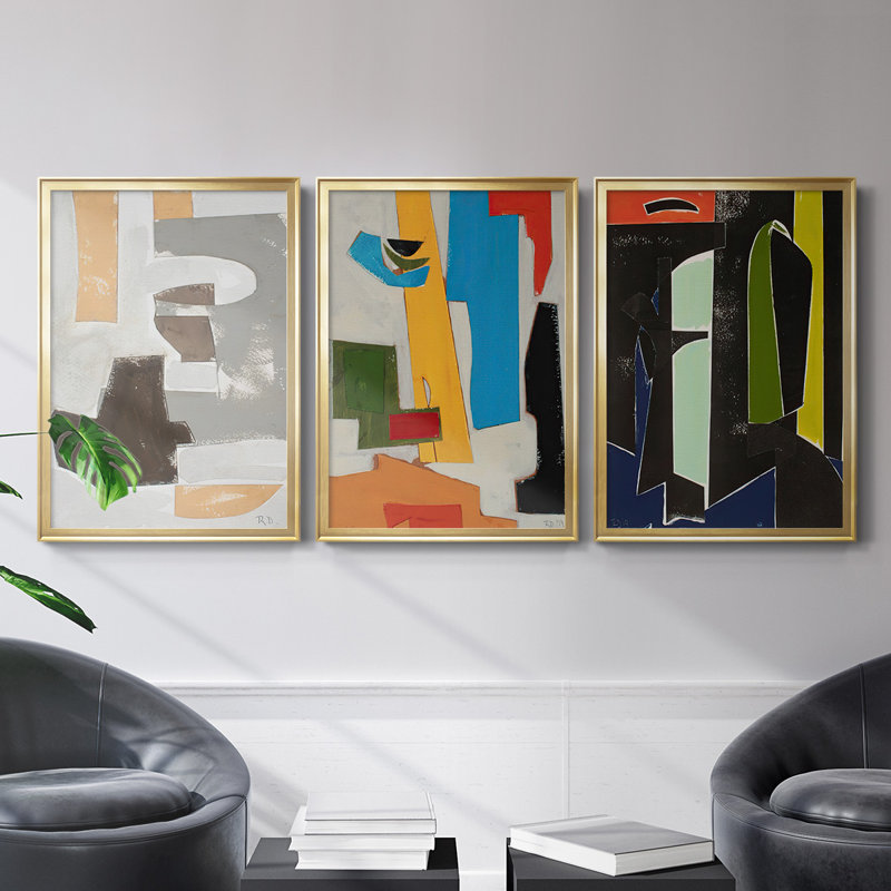 «Andalusian Forms III», toile encadrée de qualité supérieure - prête à être accrochée, Cadre doré