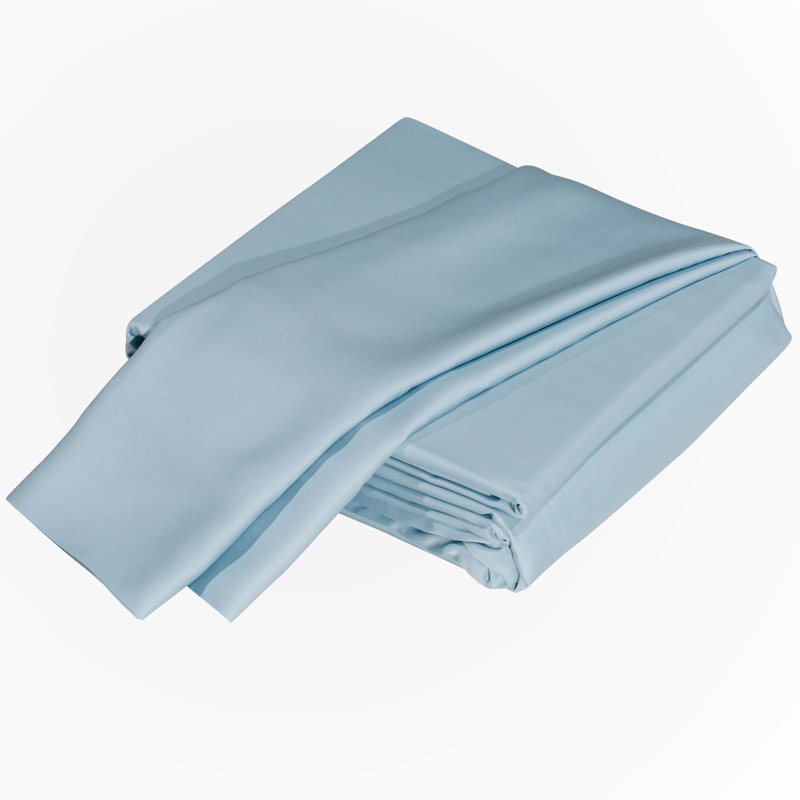 Sheet Set, King Sheet Set w/ 1 Fitted Sheet, 2 Pillowcases, Light Blue