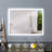 80x60cm Rectangular LED Mirror with Bluetooth,Adjustable LED Brightness,3 LED Colors,Anti-fog-1074492430