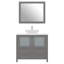Ensemble de meuble-lavabo sur pied 36 po avec plateau en marbre et miroir assortis Ravenna-116868047-27042726