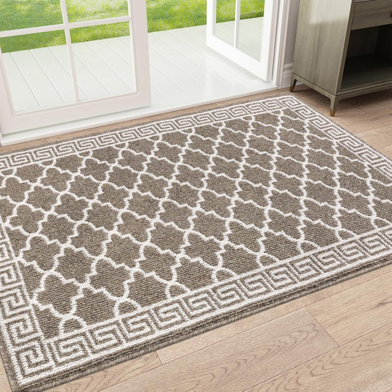 Door Mat Indoor Welcome Mats For Front Door, Rectangle 3' x 4'11", Brown