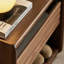 Wood Coat Rack with Drawers Wheels Hooks