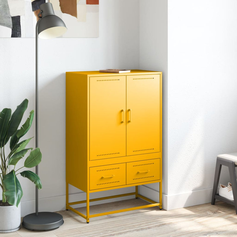 Storage Cabinet, Mustard yellow