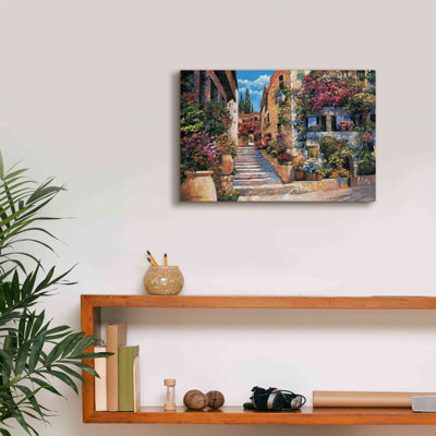 'Riviera Stairs' by Howard Behrens Giclee Canvas Wall Art