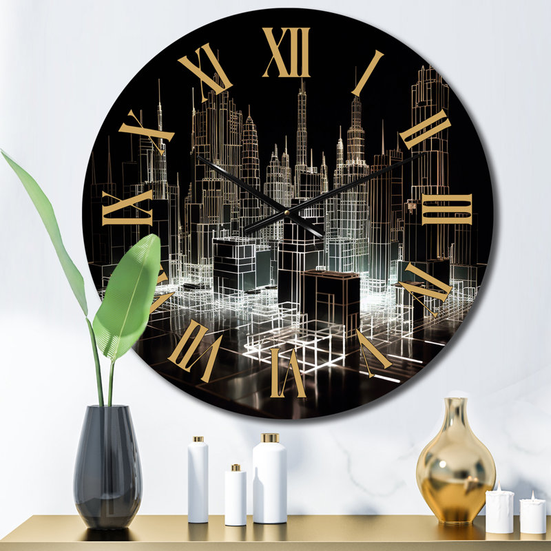 Horloge murale 3D Cityscape New York, Moyenne