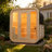 4-6 Person Outdoor Square Sauna, White Pine Wood With 9kw Sauna Stove And Tempered Glass Door