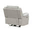 Fauteuil inclinable électrique, ports USB et DEL bleue, similicuir gris rembourré de mousse-120613768