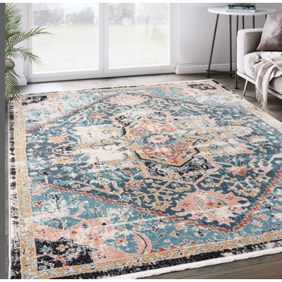 Tapis oriental bleu / beige Etto