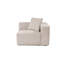 Élégant canapé 1 place de couleur moka de 43,3 po x 42,5 po x 25,6 po | Structure 100% charme, 100% tissu de lin, 32 coussins en mousse pour plus de confort, comprend 1 oreiller | Parfait pour le salon ou un coin lecture confortable