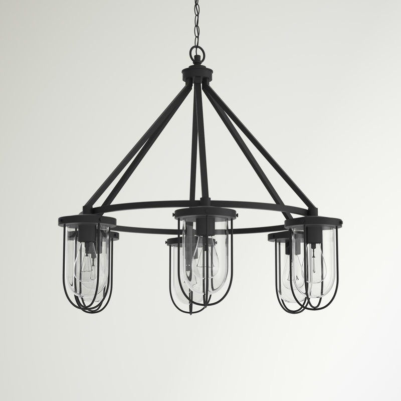 6 - Light Outdoor Chandelier