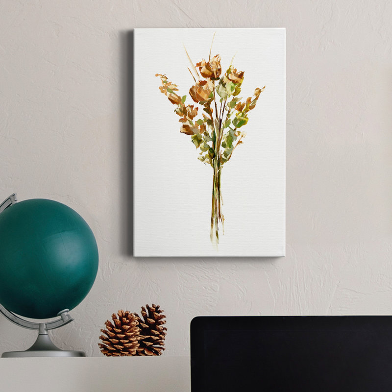 Autumn Roses Hand-Stretched Canvas Print, 14" x 14"