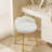 360° Swivel Vanity Chair with Low Back Accent Stool Makeup Chair for Bedroom Bathroom and Living Room-882993568