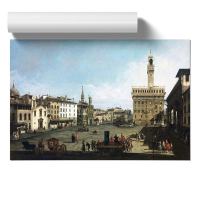 Piazza Signora In Florence by Giovanni Canaletto - No Frame Painting
